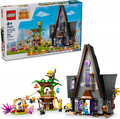 Set lodër Minions Family Mansion, shpi loje dhe shpi në pemë, shumëngjyrëshe