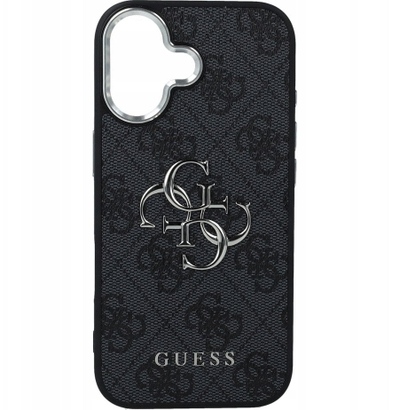 Mbulesë mbrojtëse Guess Hardcase Big 4G Logo Classic, për iPhone 17, TPU dhe lëkurë eko, e zezë