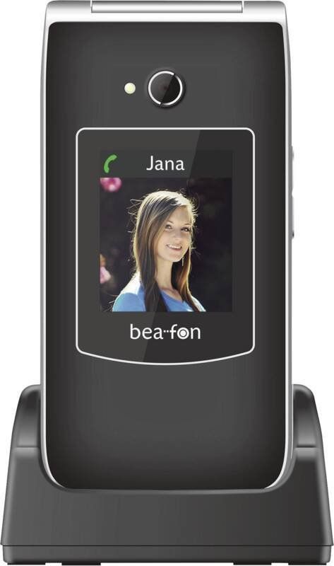 Telefoni me kapak Bea-Fon SL645, 2.8", 3Mpx, zi argjend