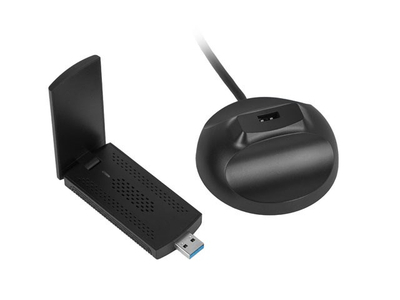 WiFi мрежна картичка Lanberg NC-3000-WI, Wi‑Fi 6 tri-band, USB 3.0, црна