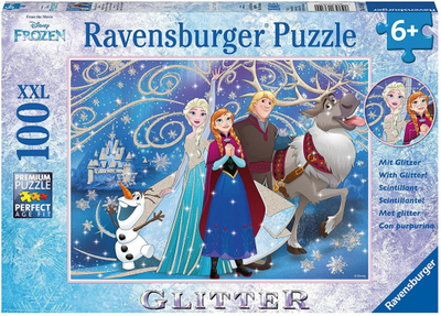 Puzzle Ravensburger Disney Frozen Glittery Snow, 100 elemente
