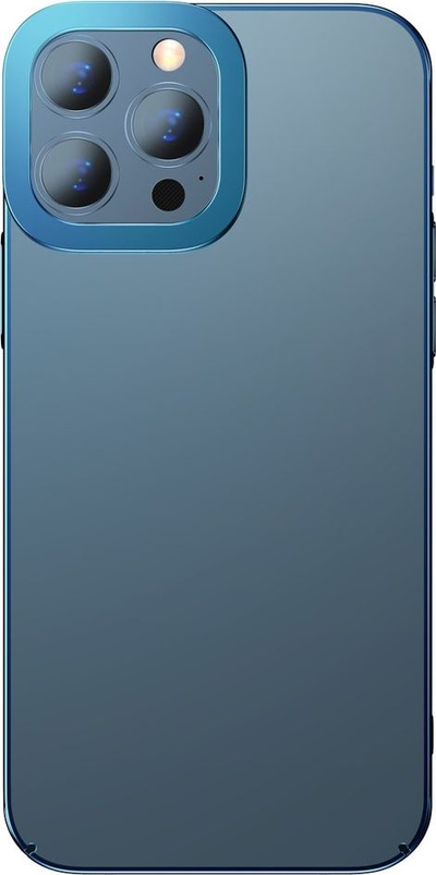 Kapak telefoni Baseus Shockproof për iPhone 13 Pro Max, transparent, blu metalik