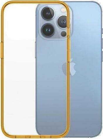 Mbulesë PanzerGlass ClearCase për iPhone 13 Pro, xham i temperuar, shtresë antibakteriale, portokalli Tangerine