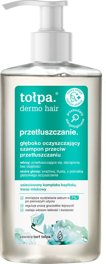 Shampo flokësh Tołpa Dermo Hair Deep Cleanse Clarifying, për flokë me yndyrë, 250 ml