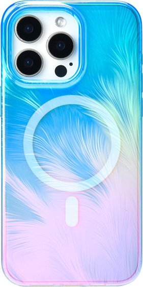Futrollë Prodigee Pampas për iPhone 16, transparente, që rri mirë në goditje, blu pastel