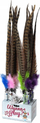 Lodër për mace Ebi Bird Feather, shkop loje 40 cm, me pupla shumëngjyrëshe