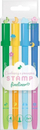 Set finelinerësh Interdruk 2 në 1 me vulë, 4 copë, me ngjyra të ndryshme