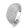 Unazë Brilio Silver Luxury RI019W, argjend, zirconia, e argjendtë
