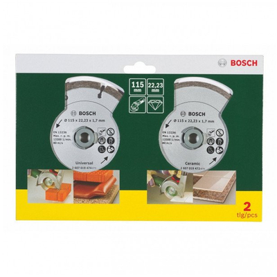 Сет дијамантски сечила Bosch 2607019478 PC-2, 115mm, за бетон и камен