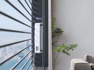 Робот за чистење прозорци Ecovacs Winbot Mini, навигација WIN SLAM 3.0, сива боја