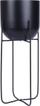 Mbajtëse dekorative për vazo Vilde Flowerpot Flower Stand, metal, 42 cm, e zezë