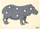 Puzzle druri Montessori Viga Toys Hippopotamus, me kunja, 8 pjesë, shumëngjyrësh