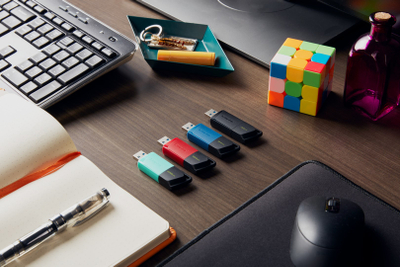 USB Kingston DataTraveler Exodia M, 64GB, USB 3.2, сина и црна
