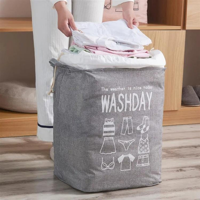 Shportë rrobash BQ66 Washday, 70L, palosëse, gri