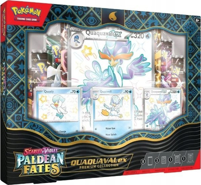 Set letra Pokémon TCG Paldean Fates Premium Collection, Scarlet & Violet, bundle për me mbledh letra, shumëngjyrëshe
