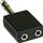 Adapter audio InLine 99304, 6.3mm mashkull, 2x 3.5mm femër, i zi