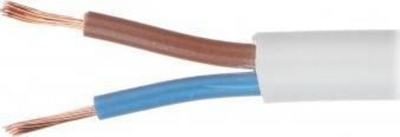 Kabllo elektrike ABCV OMY-2X0.5, 2 përçues, 0.5 mm², e bardhë