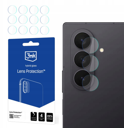 Mbrojtëse lente 3MK Hybrid Glass për Samsung Galaxy Z Fold7, set me 4 copë, transparente