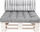 Set jastëkësh për divan paletash HOBBYGARDEN LEO, 120x80 cm, material Oxford, gri me vija të bardha