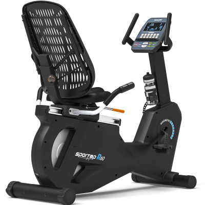 Рекумбент велосипед Sportop R60, магнетен систем на кочење, до 150 kg, црн