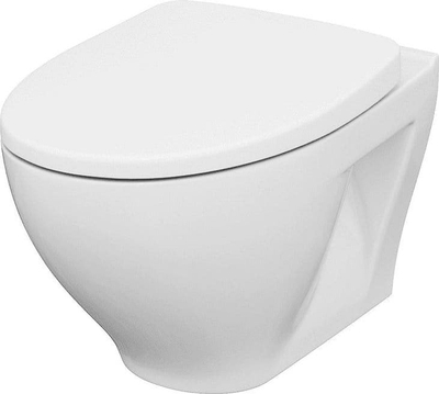WC muri Cersanit Moduo Plus Oval CleanOn, ulëse Slim duroplast, e bardhë