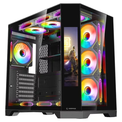 Kase PC Rampage Nova 9.16″ – LCD Screen, ARGB Fan, Black
