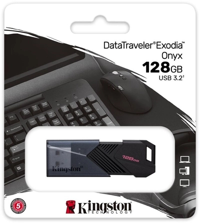 Flash drive Kingston DataTraveler Exodia Onyx - 128GB, i zi