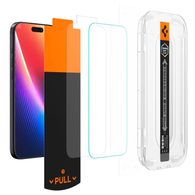 Xham mbrojtës Spigen Glas.tR EZ-FIT Pro për iPhone 16 Pro 17 17 Pro, 1 copë, transparent