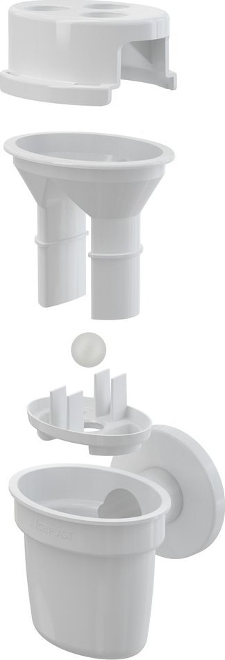 Sifon kondensati Alca Plast, me top, plastik, i bardhë