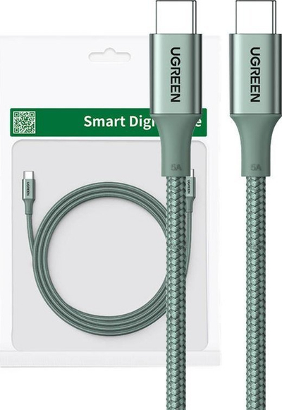 Kabllo USB C në USB C UGREEN 15310, 1m, 100W, jeshile