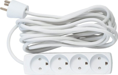 Zgjatës elektrik Microconnect GRU00450WDK, 5 m, 4 presa, i bardhë