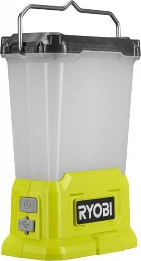 Dritë kampingu Ryobi 18V ONE+, 800 lumens, 3 shkallë drite, me portë USB