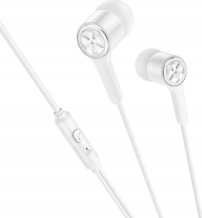 Kufje me tela Hoco M104, in ear, jack 3.5 mm, të bardha