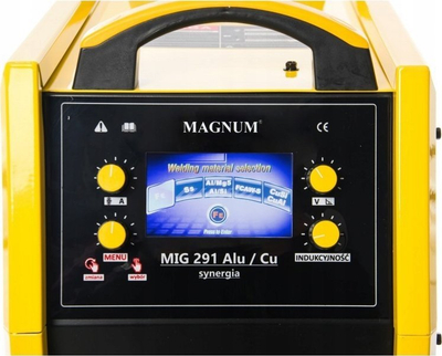 Aparat saldimi Magnum MIG 291 Alu Cu Synergy, 280A, 400V, verdhë