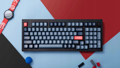 Mеханичка тастатура Keychron V5 Max, безжична, RGB, Gateron Jupiter Red, црна