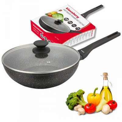 Tigan Wok Klausberg KB-7990, 28cm, me veshje mermeri, i zi