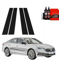 Foli karboni për shtylla GrizzGlass BodyShield, për Skoda Octavia 4 Hatchback, komplet mbrojtës, e zezë