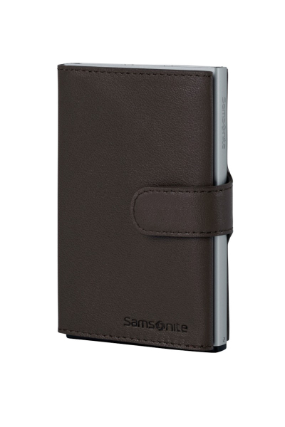 Kuleta & Portofol Samsonite Alu Fit Kartëmbajtës Me Shinë Ngjyrë Kafe E Errët
