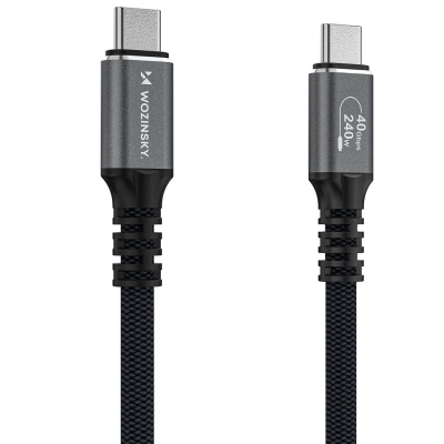 USB-C кабел Wozinsky WPS-UY41S Thunderbolt 4, 240W, 1m, црн