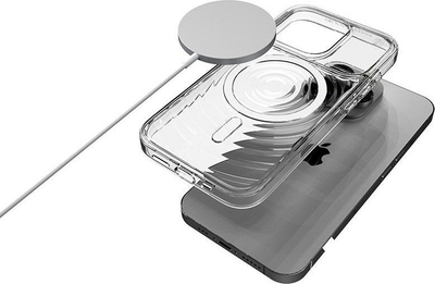 Mbrojtëse telefoni STM Reawaken Ripple MagSafe për iPhone 15, transparente, me mbrojtje kundër goditjeve