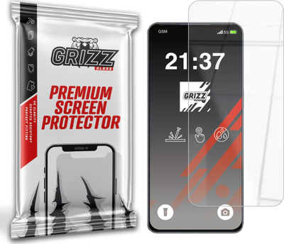 Xham mbrojtës hibrid Grizz HybridGlass 9H për Ulefone Note 18 Pro, transparent