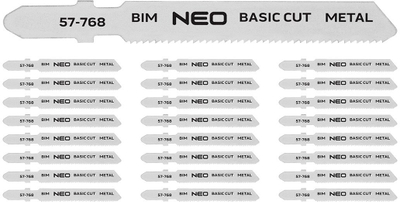Tehe sharre vertikale NEO Tools 57-768, BIM, 21 TPI, set 25 copë