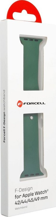 Rrip për orë Apple Forcell F-Design FA01, silikon, 42 44 45 49 mm, jeshil