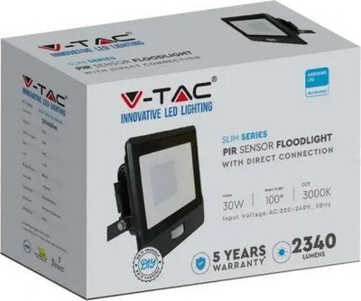 Projektor LED Floodlight V-TAC LED 30W 6500K 2340lm, i zezë 