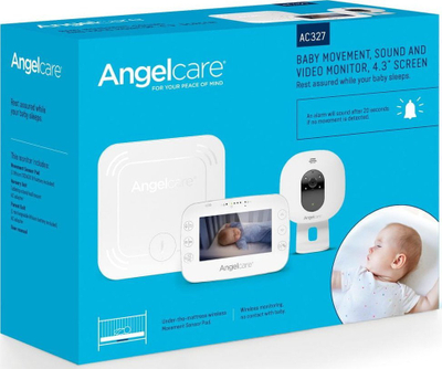 Бебефон Angelcare AC327, движење и видео, двонасочна комуникација, бел