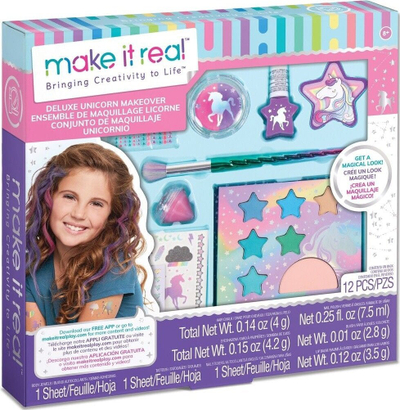 Set kozmetik Make It Real Deluxe Unicorn Makeover, për fëmijë 8+, shumëngjyrësh