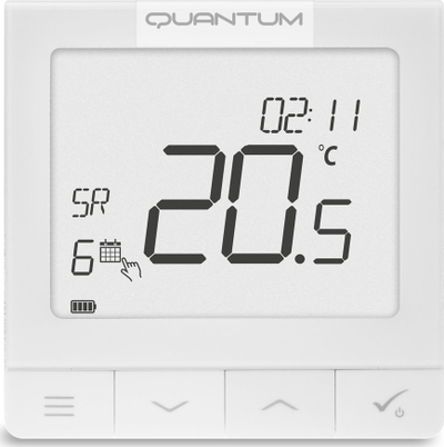 Termostat muror Salus Ultra-thin, OpenTherm, 230V, i bardhë