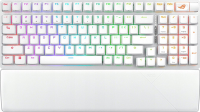 Гејминг тастатура ASUS ROG Strix Scope II 96 Wireless, механичка ROG NX Snow, PBT, бела