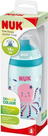 Shishe uji për fëmijë NUK Junior Cup Octopus, 300ml, e kaltër