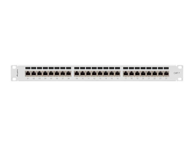Patch panel Lanberg PPS7-1024-S, 24x RJ-45 Cat.7, 1U 19", gri